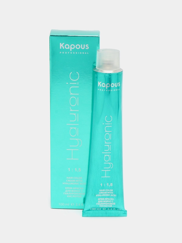 Kapous Professional крем-краска, 1.0, черный, с гиалуроновой кислотой, 100 мл