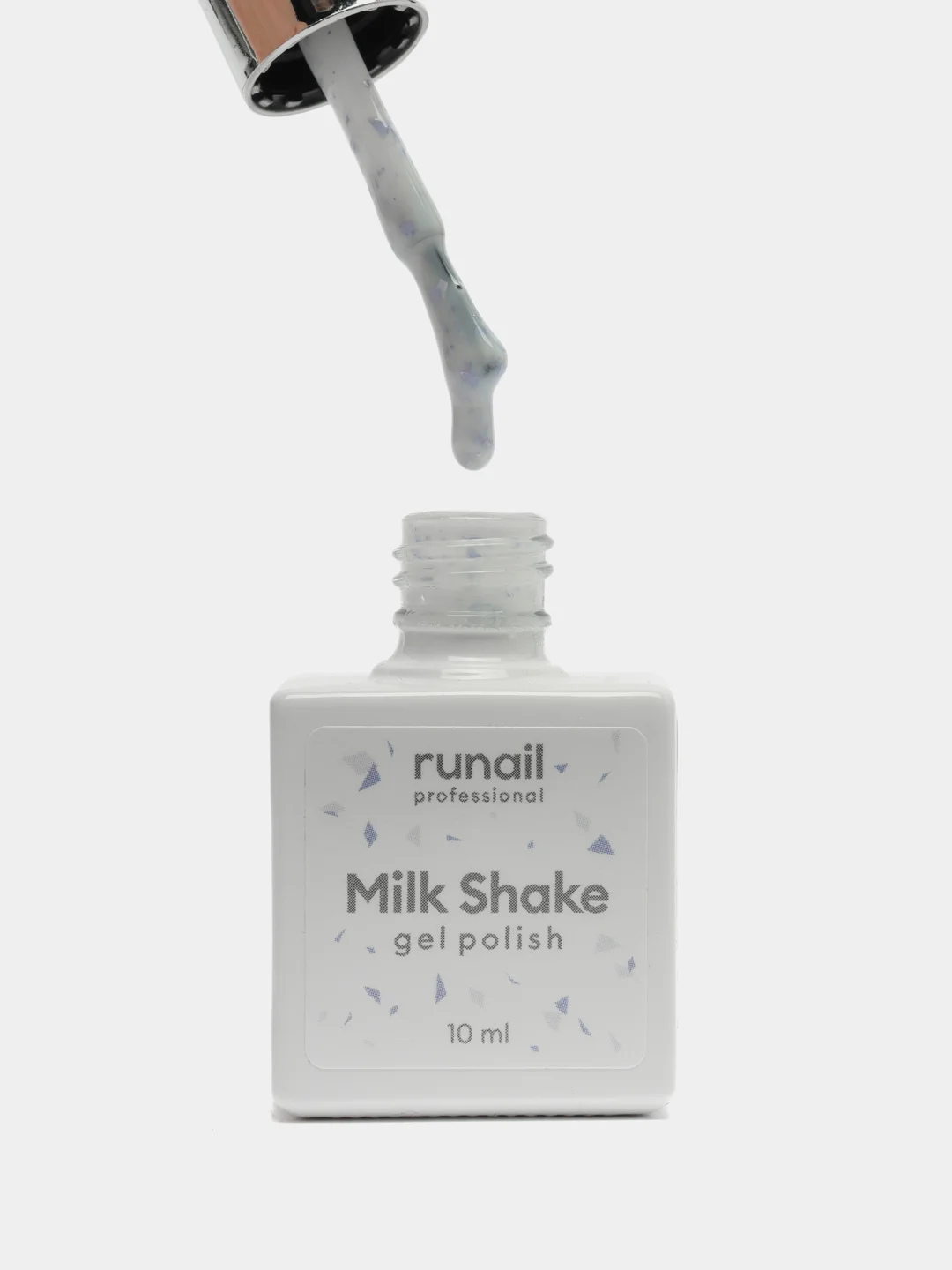 Лазурный гель-лак с поталью Milk Shake/гель лак для ногтей/гель лак для маникюра и педикюра, 10 мл