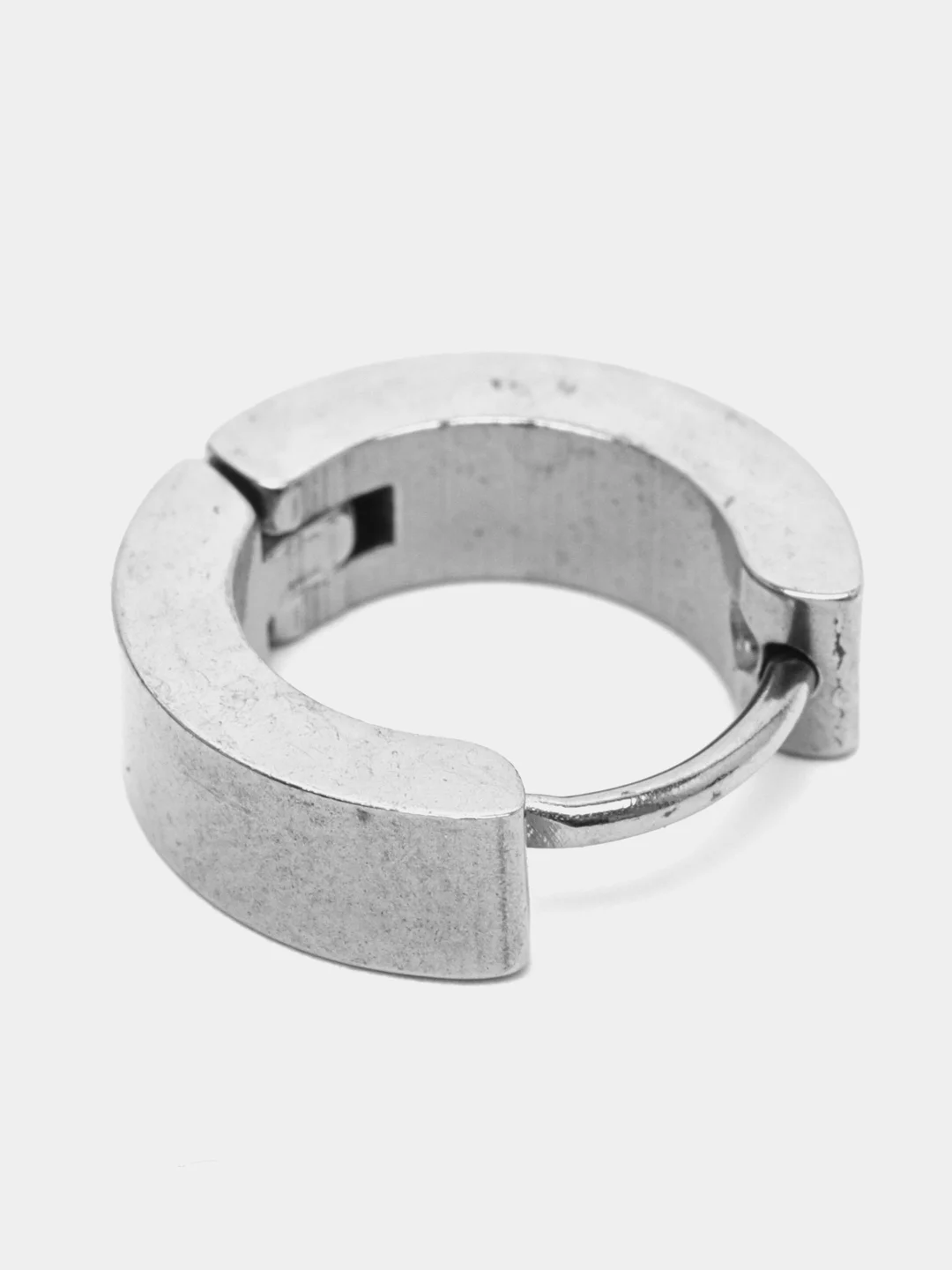 Серебряный серьга-кольцо из нержавеющей стали 4мм/мужская серьга/1шт/пирсинг