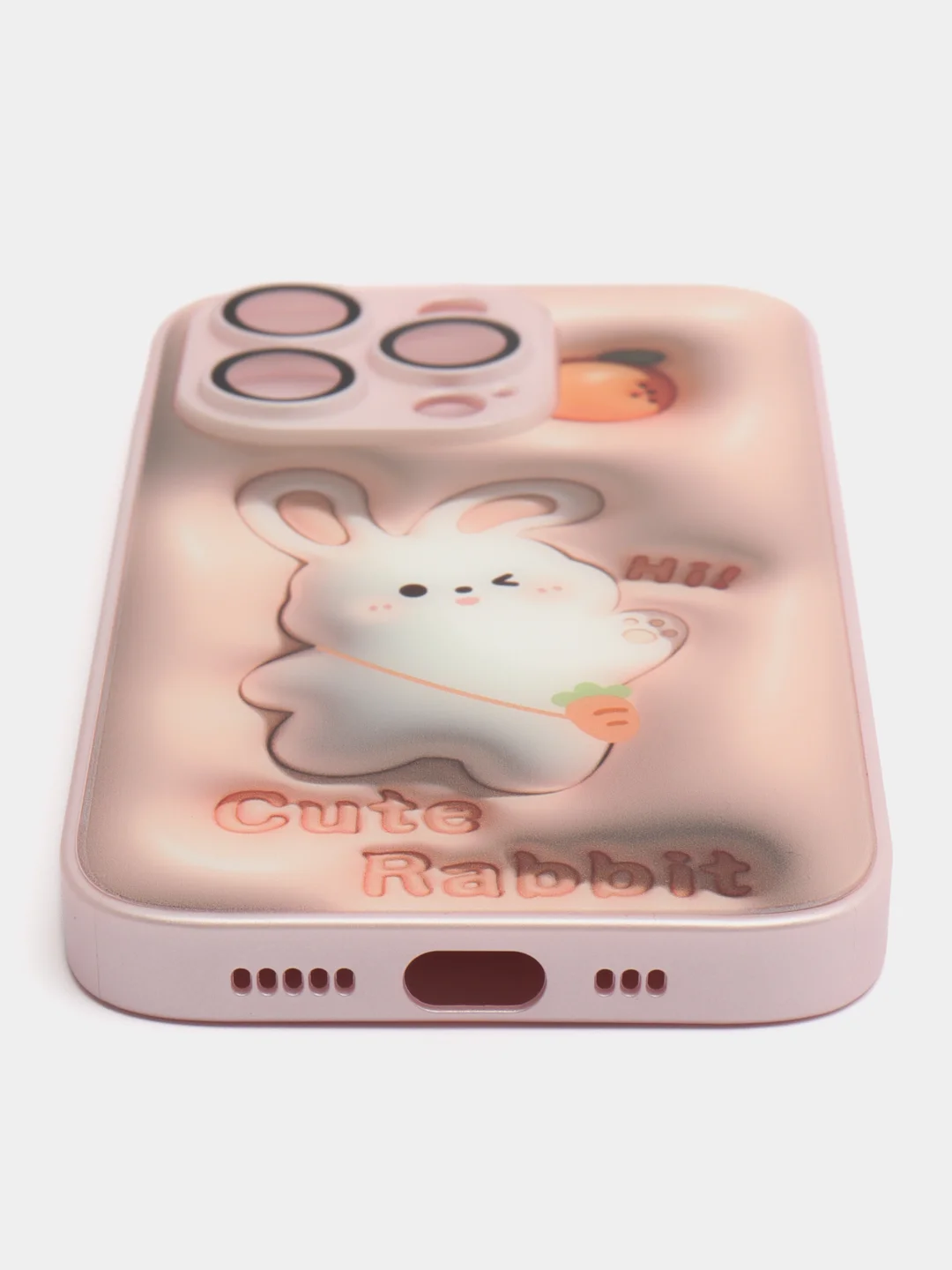 Кораллово-розовый чехол для iPhone, силиконовый, со стеклянной панелью