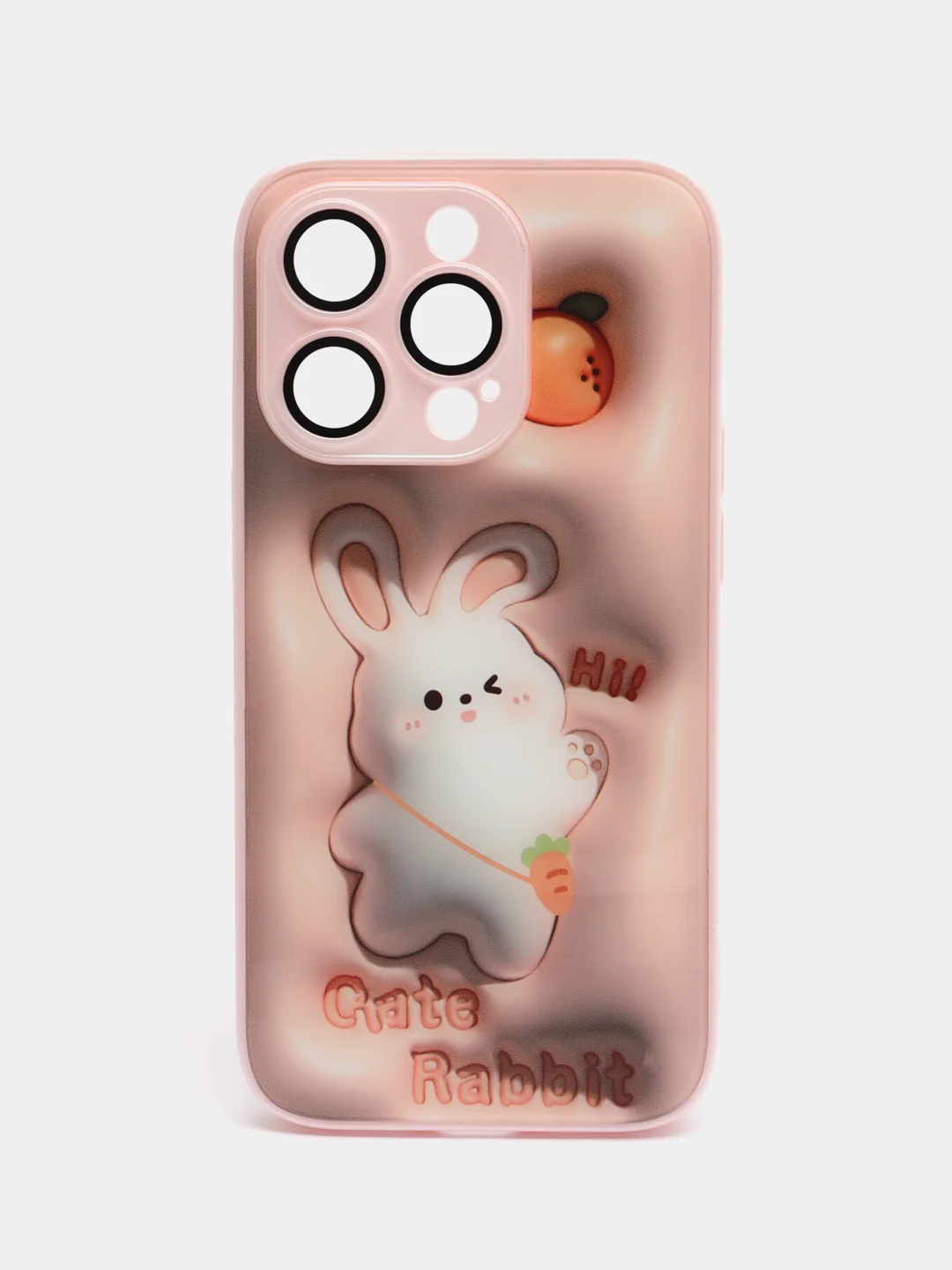 Кораллово-розовый чехол для iPhone, силиконовый, со стеклянной панелью