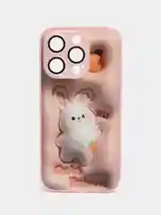 Кораллово-розовый чехол для iPhone, силиконовый, со стеклянной панелью
