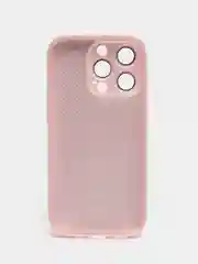 Кораллово-розовый чехол для iPhone, силиконовый, со стеклянной панелью