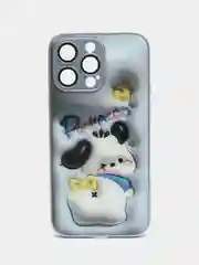 Светло-синий чехол для iPhone, силиконовый, со стеклянной панелью