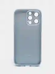 Светло-синий чехол для iPhone, силиконовый, со стеклянной панелью