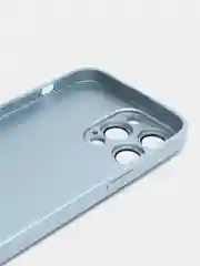 Светло-синий чехол для iPhone, силиконовый, со стеклянной панелью
