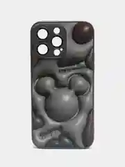 Тёмно-серый чехол для iPhone, силиконовый, со стеклянной панелью