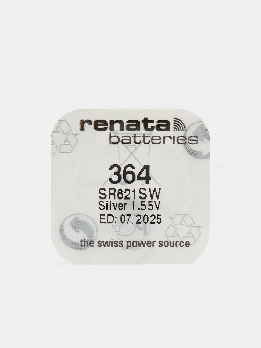 Батарейка Renata 364 (SR621SW, AG1, SR60, LR621) для часов
