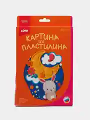 Набор для детского творчества, картина из пластилина "Зайка на луне" Lori