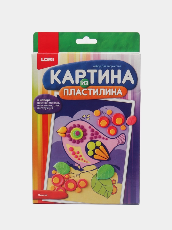Набор для детского творчества. Картина из пластилина "Птичка". Lori