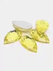 Желтый стразы стеклянные пришивные Pellosa Капля, Корея