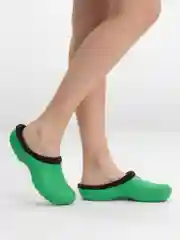 Зеленый сабо женские утепленные AYO