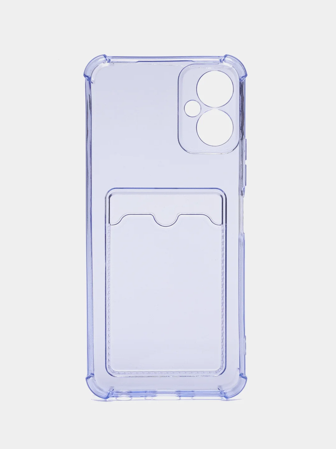 Лавандовый чехол для Tecno Spark 9 Pro (Техно Спарк 9 Про) прозрачный, с карманом для карты