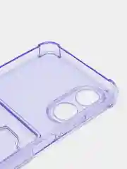 Лавандовый чехол для Oppo A17 / A17K, Оппо А17, А17К, прозрачный, с карманом для карты