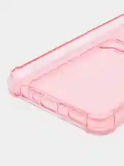 Розовый чехол для Oppo A17 / A17K, Оппо А17, А17К, прозрачный, с карманом для карты