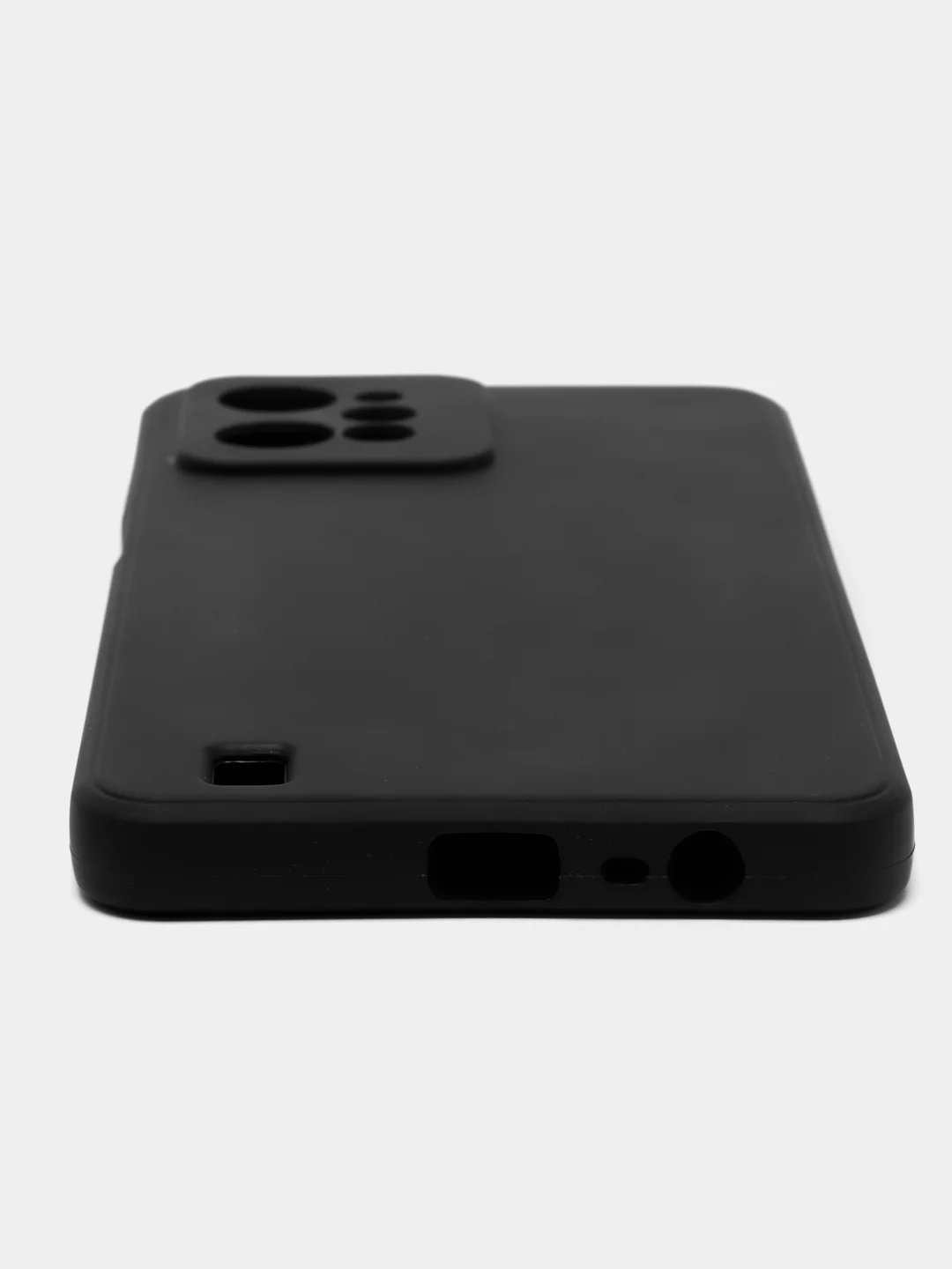 Угольный чехол Realme C31 (Реалми С31), черный, силиконовый