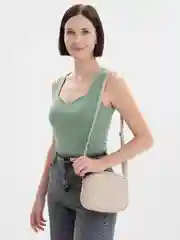 Бежевый сумка женская, через плечо, из экокожи