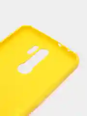Желтый чехол силиконовый для Xiaomi Redmi 9, накладка, бампер черный LuxCase