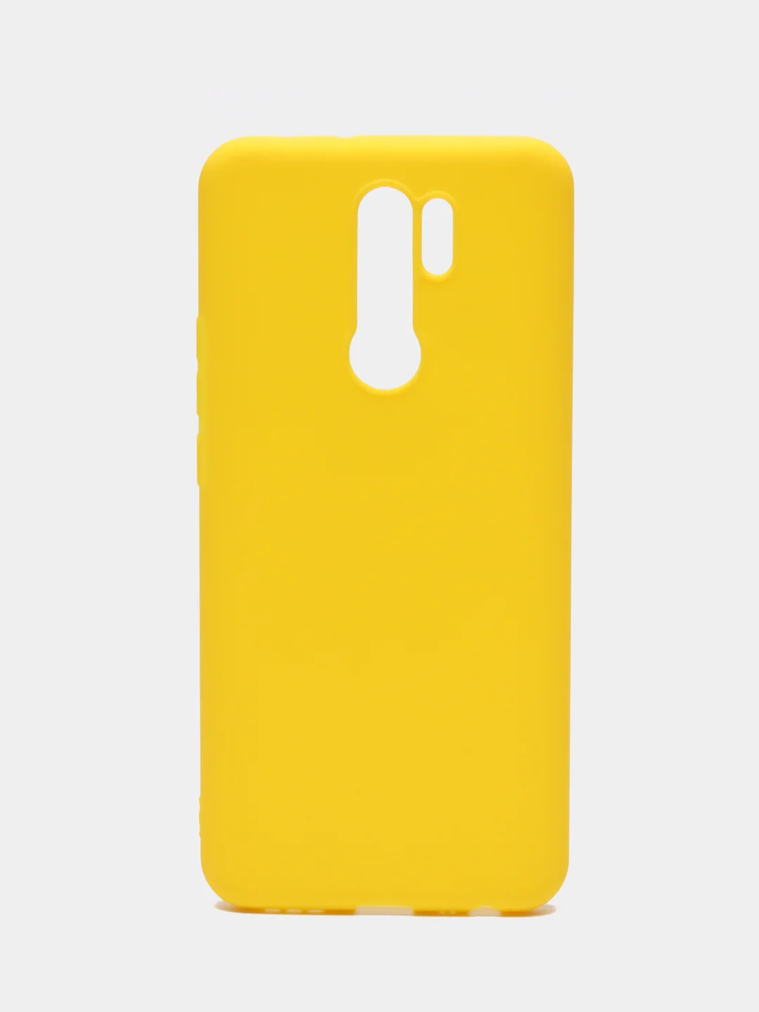 Желтый чехол силиконовый для Xiaomi Redmi 9, накладка, бампер черный LuxCase