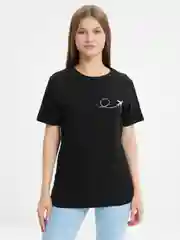 Черный женская футболка