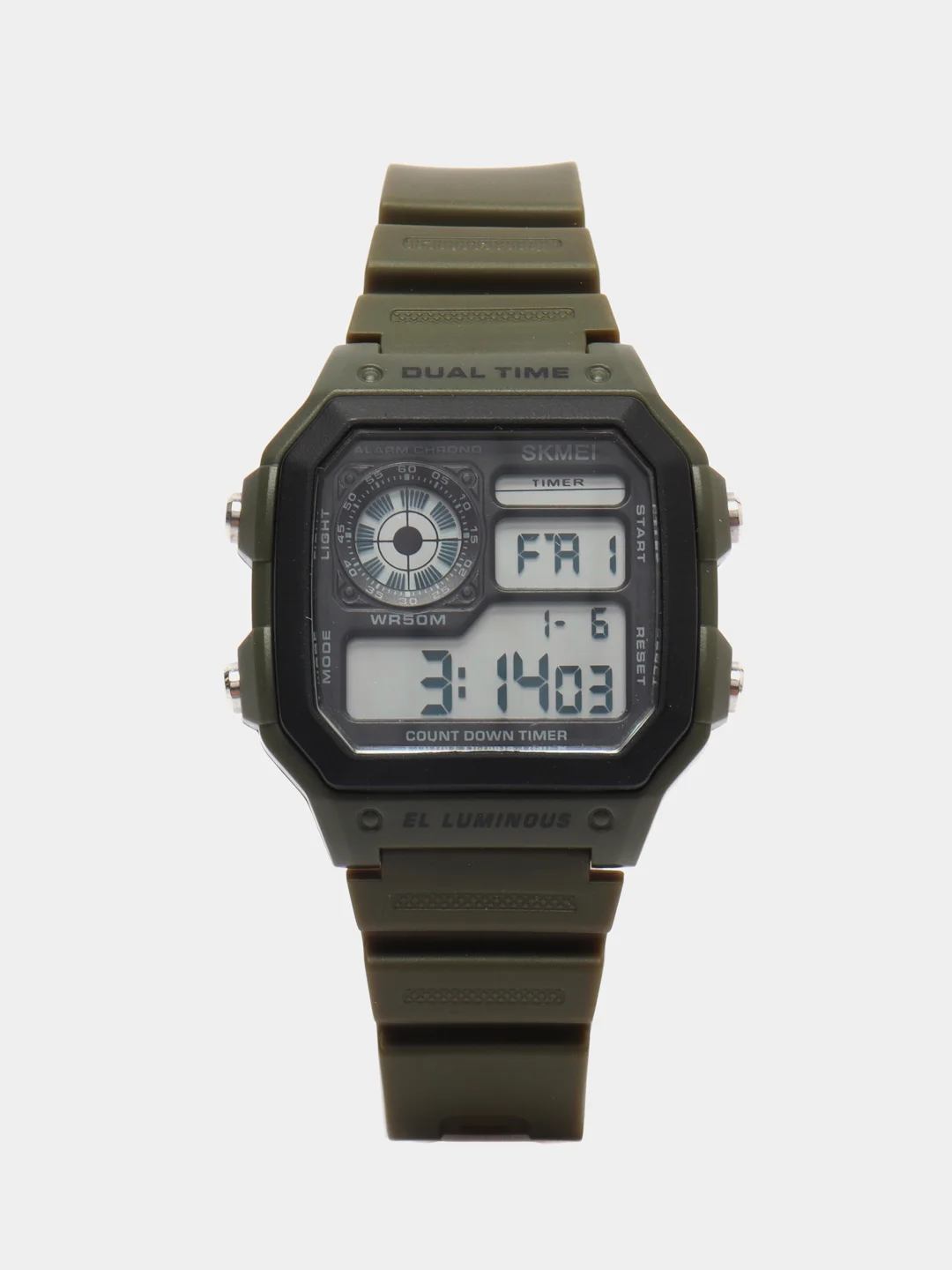 Зеленый наручные электронные мужские часы SKMEI 1299