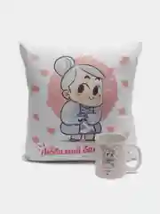 Конфетный подарочный набор бабушке (подушка + кружка)