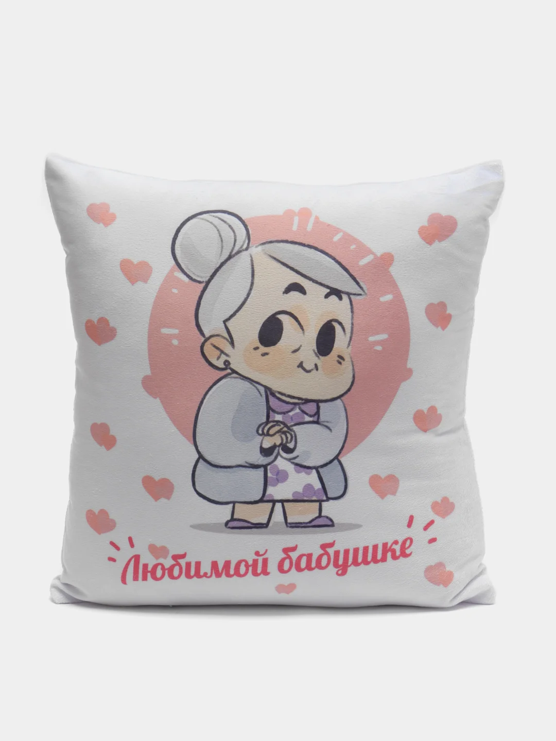 Конфетный подарочный набор бабушке (подушка + кружка)