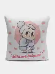 Конфетный подарочный набор бабушке (подушка + кружка)