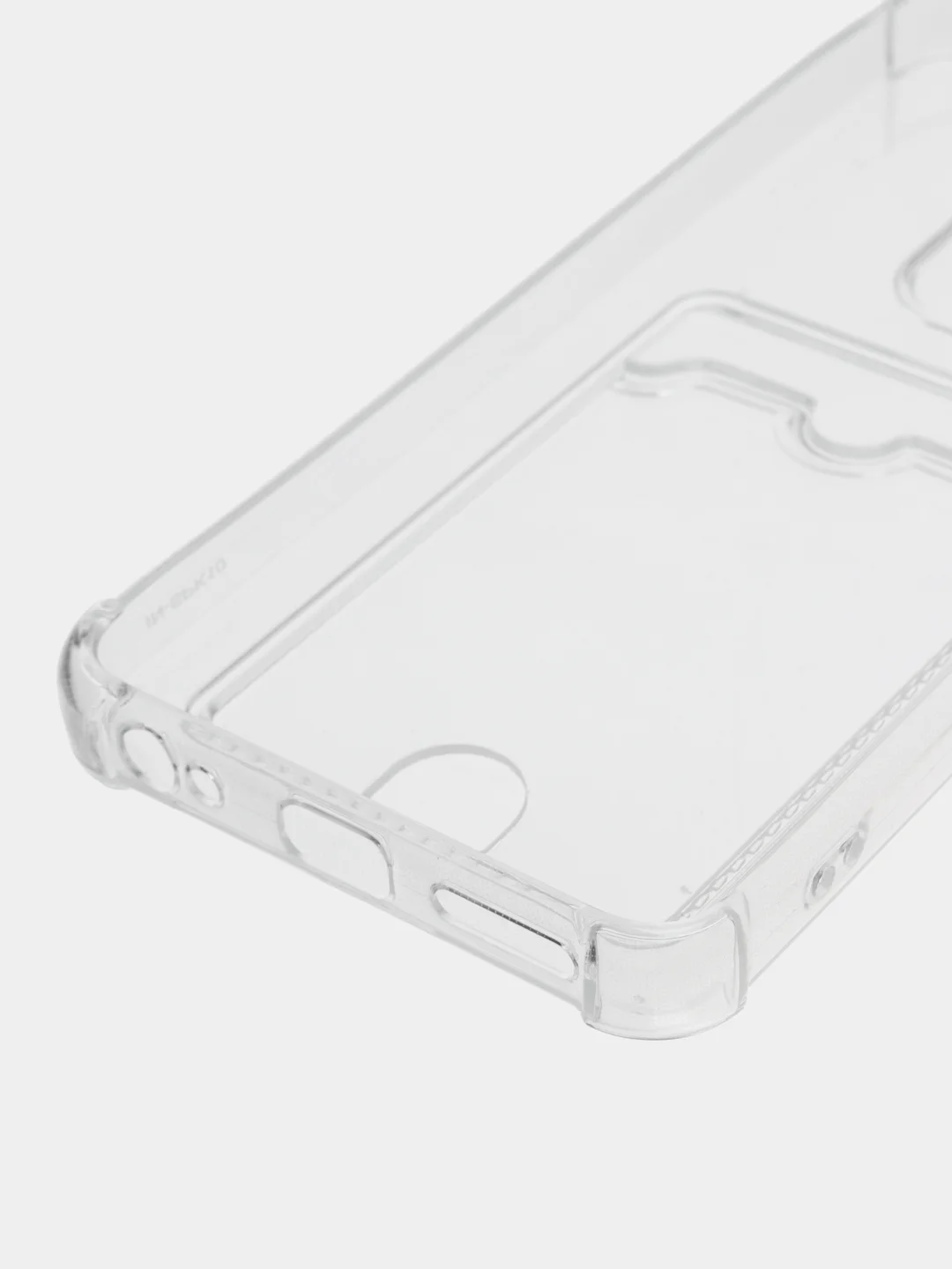Лавандовый чехол противоударный Tecno Spark 10 / 10C, Спарк 10 / 10С прозрачный, с карманом для карты