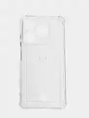 Прозрачный чехол противоударный Tecno Spark 10 / 10C, Спарк 10 / 10С прозрачный, с карманом для карты