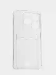 Лавандовый чехол противоударный Tecno Spark 10 / 10C, Спарк 10 / 10С прозрачный, с карманом для карты