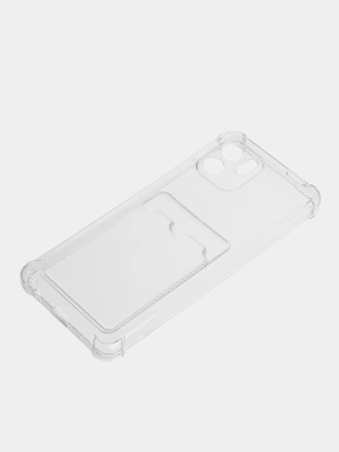 Прозрачный чехол противоударный Xiaomi Redmi A1, Сяоми Редми А1, прозрачный, с карманом для карты