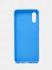 Синий чехол силиконовый для Samsung Galaxy A02, накладка, бампер, прозрачный, синий, LuxCase