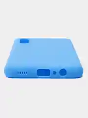 Синий чехол силиконовый для Samsung Galaxy A02, накладка, бампер, прозрачный, синий, LuxCase