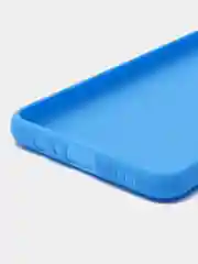 Синий чехол силиконовый для Samsung Galaxy A02, накладка, бампер, прозрачный, синий, LuxCase