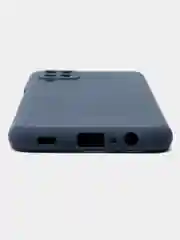 Голубой чехол силиконовый для Samsung Galaxy M12, накладка бампер синий LuxCase