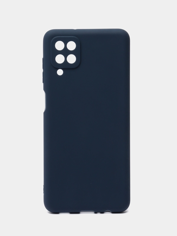 Чехол силиконовый для Samsung Galaxy M12, накладка бампер синий LuxCase
