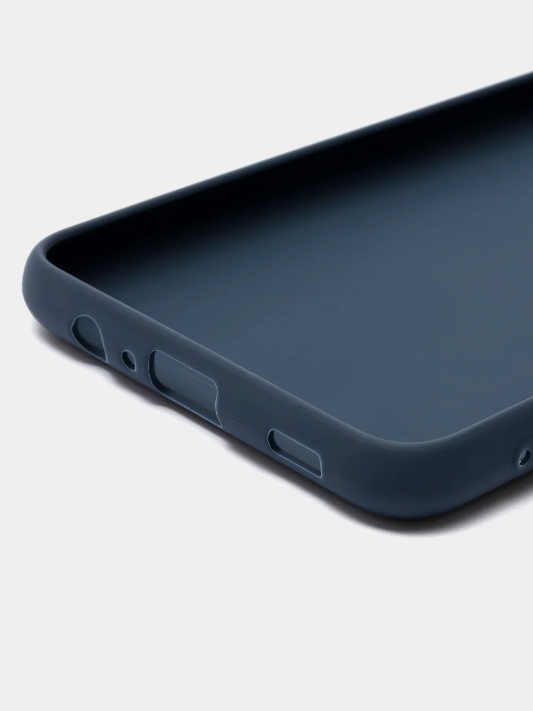 Голубой чехол силиконовый для Samsung Galaxy M12, накладка бампер синий LuxCase