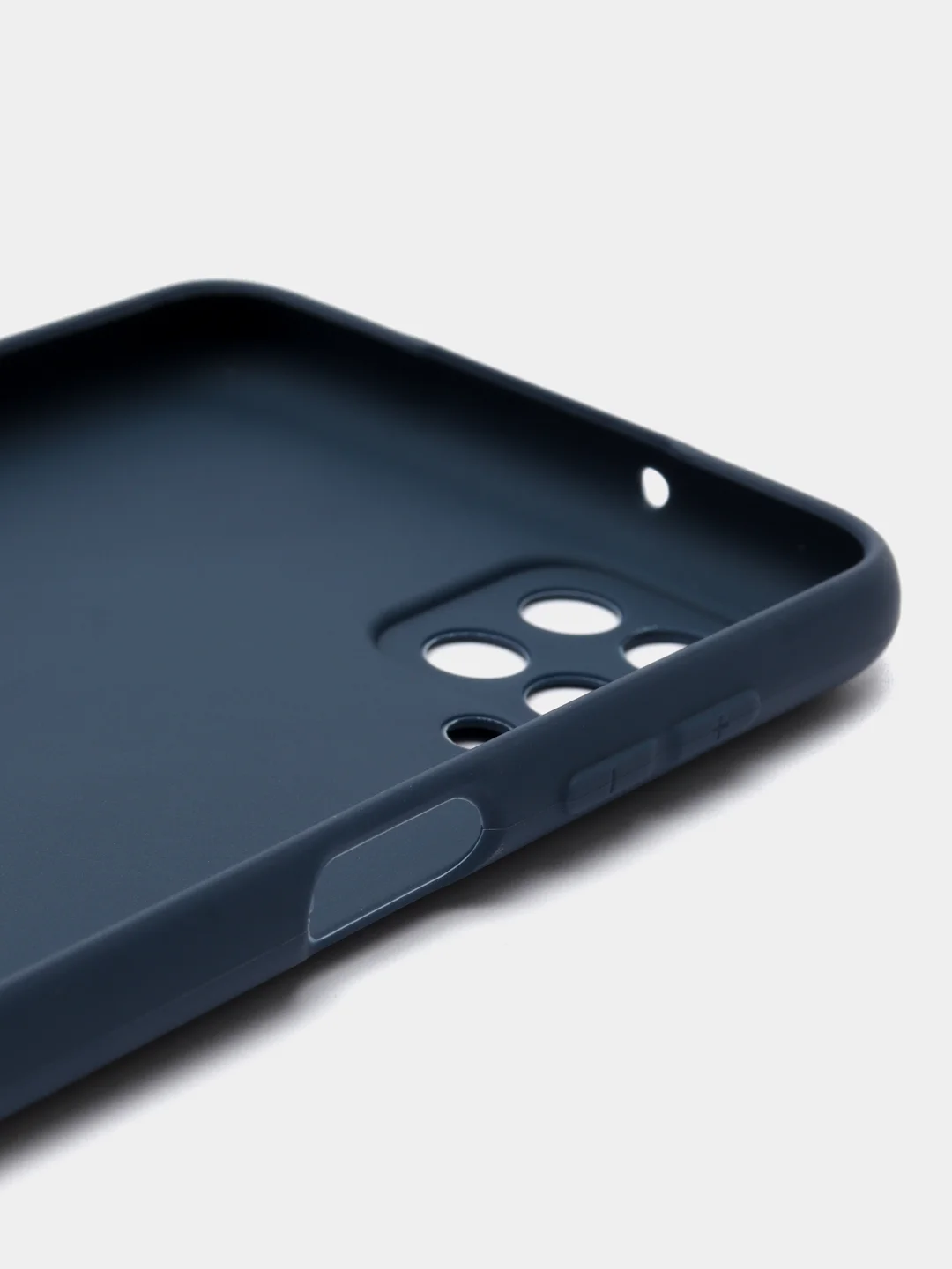Голубой чехол силиконовый для Samsung Galaxy M12, накладка бампер синий LuxCase