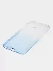 Синий чехол силиконовый для Samsung Galaxy A11, накладка, бампер, градиент черный / синий Code