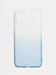 Синий чехол силиконовый для Samsung Galaxy A11, накладка, бампер, градиент черный / синий Code