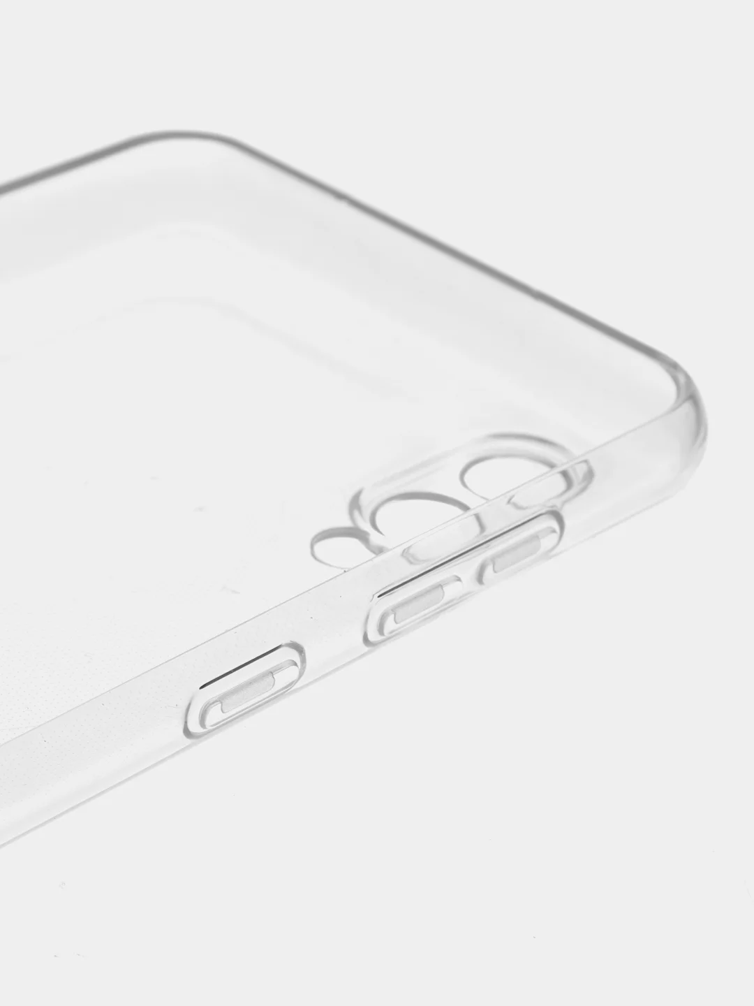 Прозрачный чехол силиконовый для Samsung Galaxy A02, накладка, бампер, прозрачный, синий, LuxCase