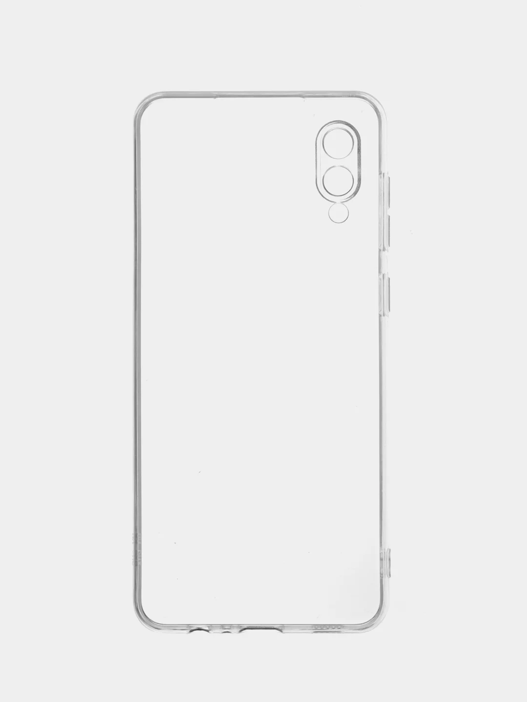 Прозрачный чехол силиконовый для Samsung Galaxy A02, накладка, бампер, прозрачный, синий, LuxCase