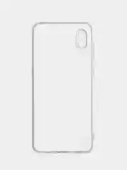 Прозрачный чехол силиконовый для Samsung Galaxy A02, накладка, бампер, прозрачный, синий, LuxCase