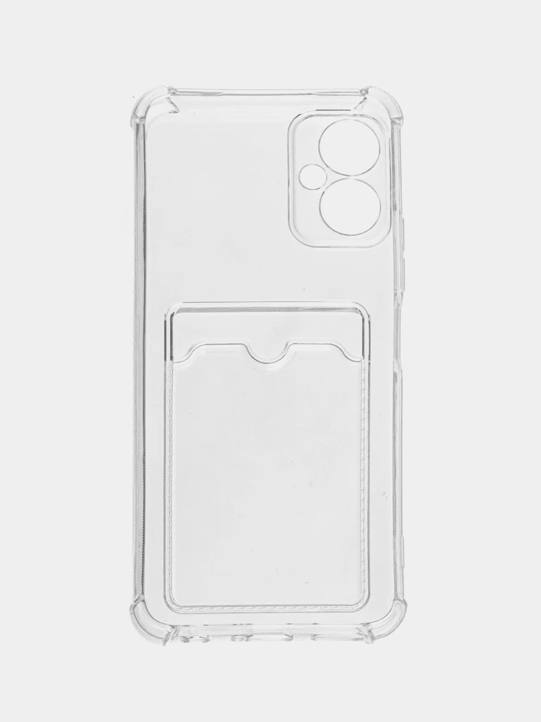 Прозрачный чехол для Tecno Spark 9 Pro (Техно Спарк 9 Про) прозрачный, с карманом для карты