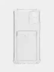 Прозрачный чехол для Tecno Spark 9 Pro (Техно Спарк 9 Про) прозрачный, с карманом для карты
