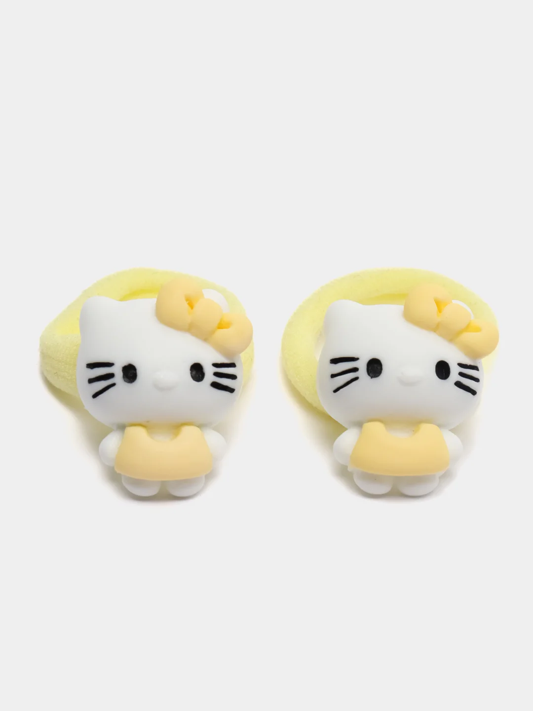 Желтый детские резинки для волос Hello Kitty, 2 штуки