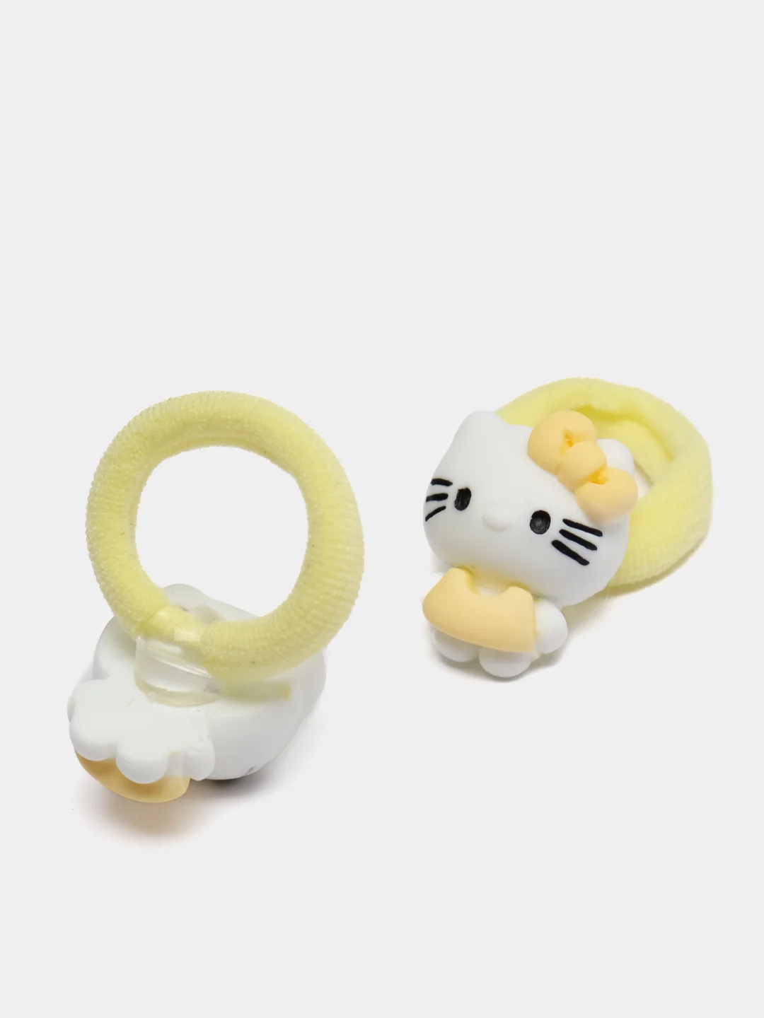 Желтый детские резинки для волос Hello Kitty, 2 штуки
