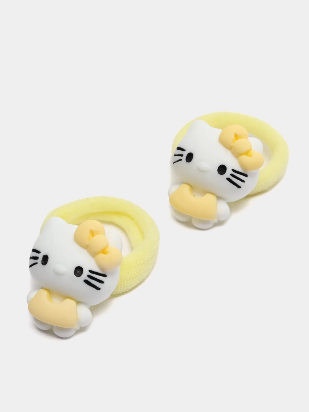 Желтый детские резинки для волос Hello Kitty, 2 штуки