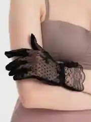 Сетчатые перчатки с бантиками